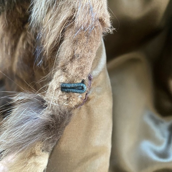 Vintage Real Brown/Tan Fur Jacket Women's Large - Picture 9 of 12